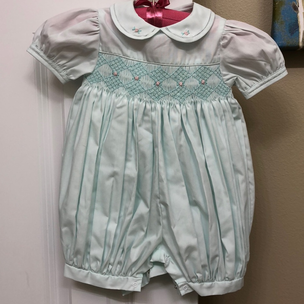 3 mos Petit Ami smocked bubble